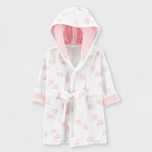 Carter's Pink and White Hooded Robe